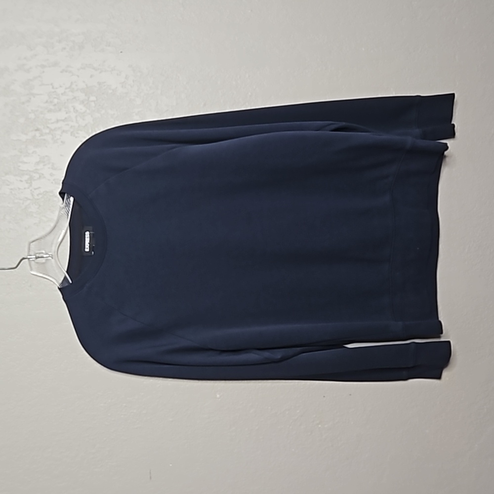 Express Navy Blue Pullover Sweatshirt small